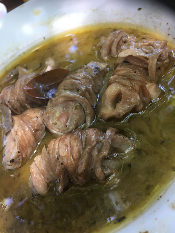 γαρδουμπάκια κατσαρόλας στο ζουμί τους