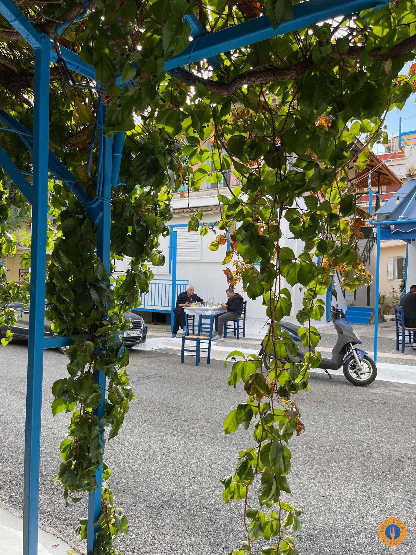 Κάτω από τις κληματαριές στα καβουράκια