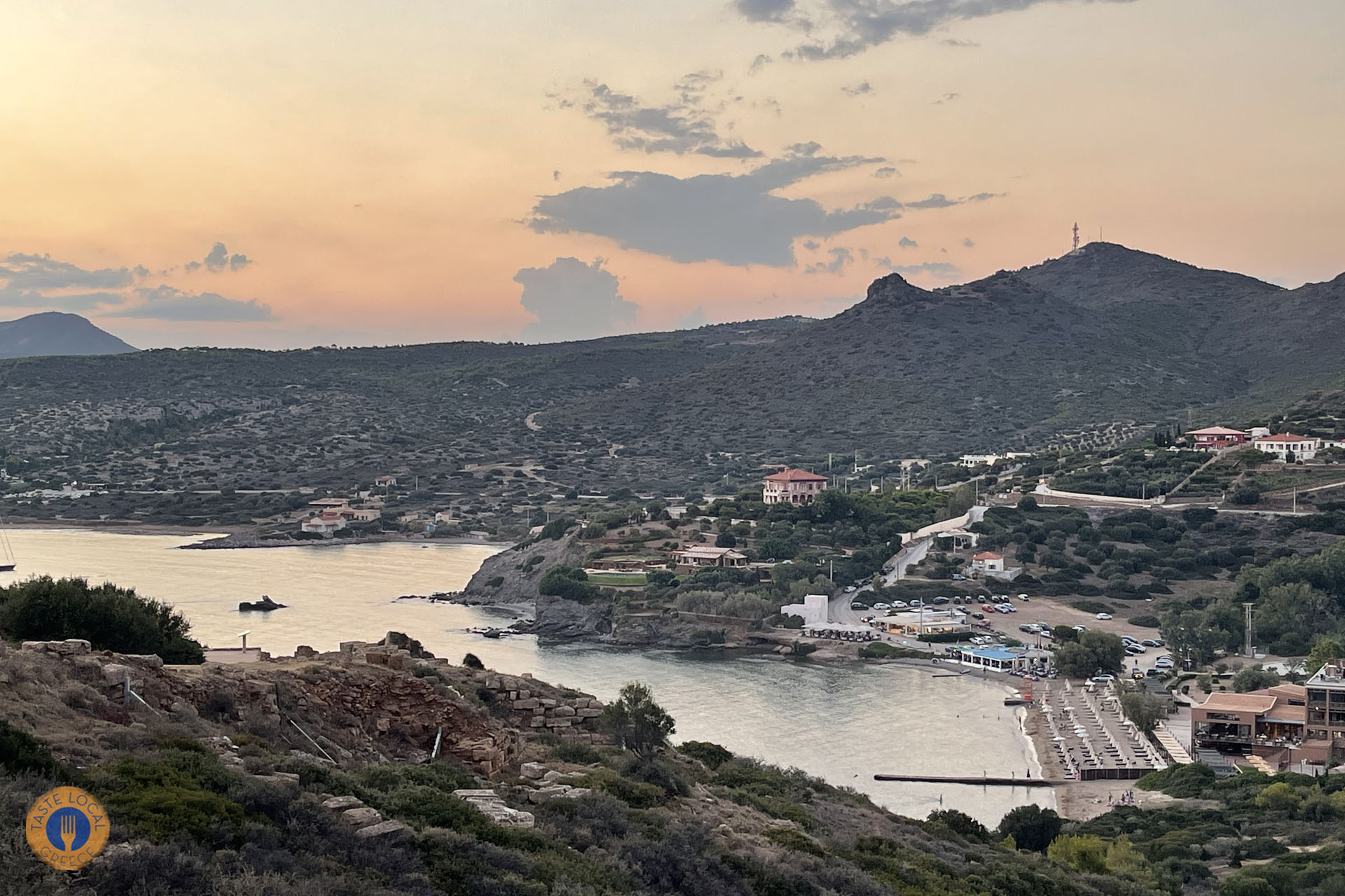 Ναός Ποσειδώνα Σούνιο καβοκολώνες Δύση